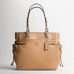 Coach ~ Colette Leather North/South Tote in Camel